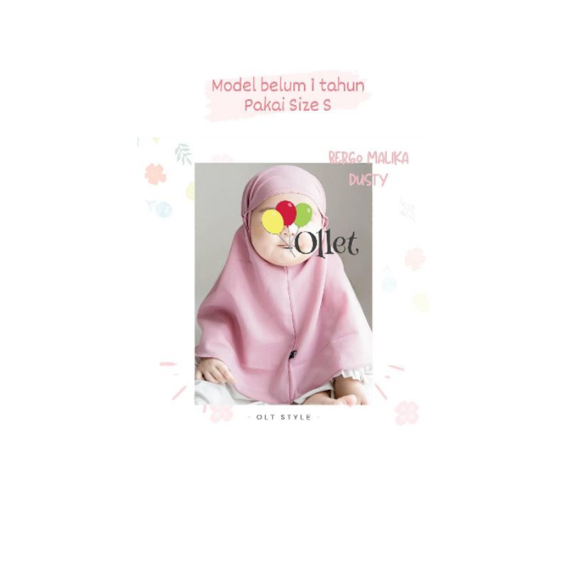 Ollet Bergo Malika part 1 /jilbab anak / bergo anak murah