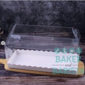 

Transparant Box With Handle L 27,5x11,5cm Box Mika Kue Bening Premium Cake Box Import Dus Kue Impor Cake Roll Box