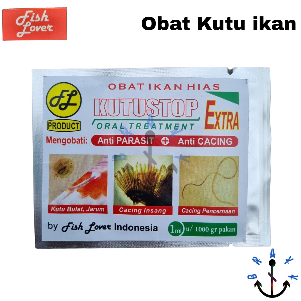 Obat Ikan Hias Kutublas Kutustop Extra Anti parasit