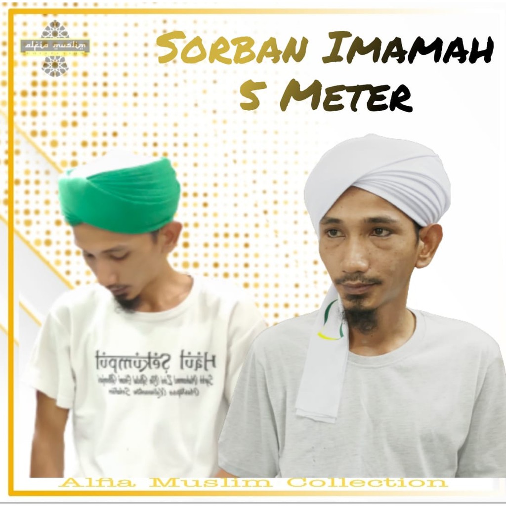 Sorban Imamah Rida Panjang 5 Meter/imamah 5 meter/imamah 5 m