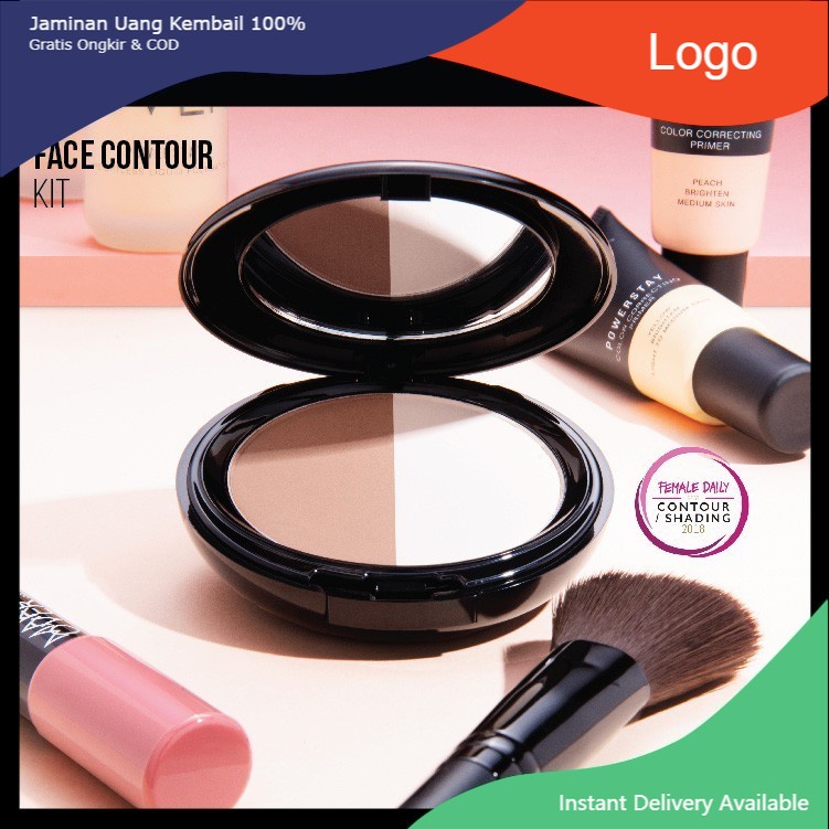 MAKE OVER Face Contour Kit 14 g - Contour & Highlight | MakeOver Face Contour Kit