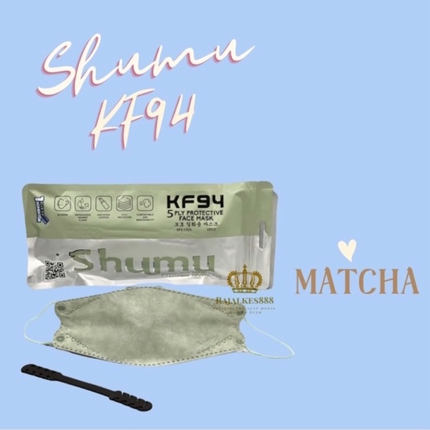 Masker Premium KF94 Shumu warna isi 10 pcs /Masker KF94/ Evo/convex warna (FREE 1 PC KONEKTOR)