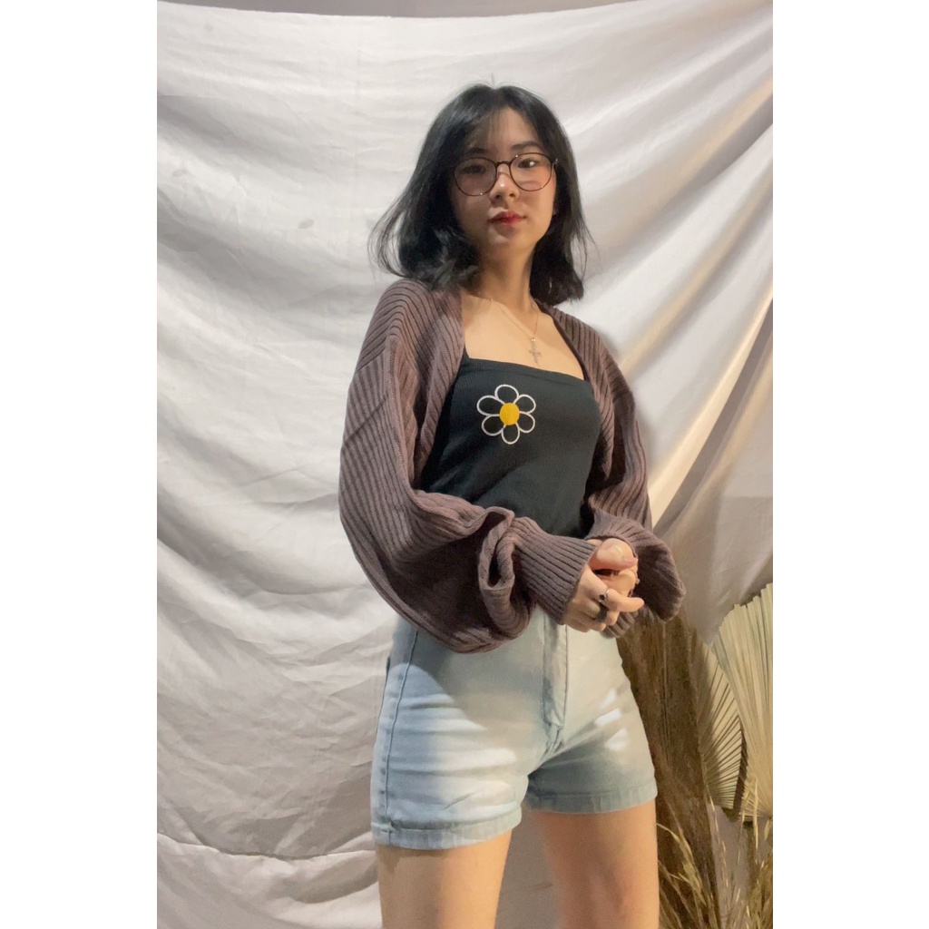 Cardigan - Kardigan Wanita - Outer Wanita - Cardigan Rajut - Atasan Wanita - Atasan Wanita Lengan Panjang - Cardigan Crop - Liam Balero-5