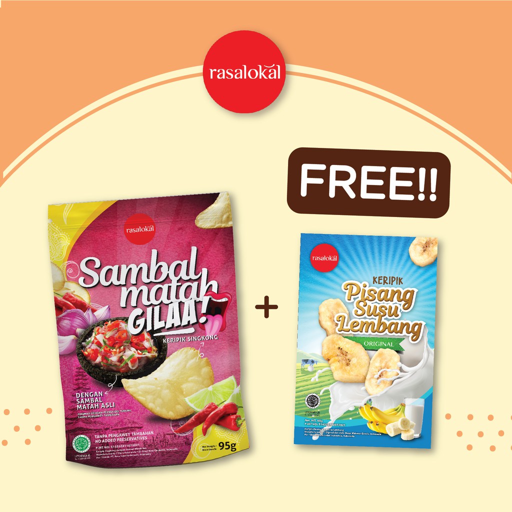 

Keripik Sambal Matah Gila + Keripik Pisang Lembang original/coklat