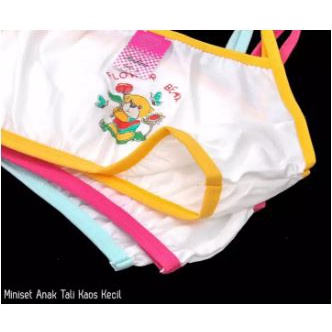 6pcs Mini set Anak SD Tali kecil ABG Polos - Miniset BH Bra kutang Dalaman Lusinan Remaja Kaos Dalam Perempuan