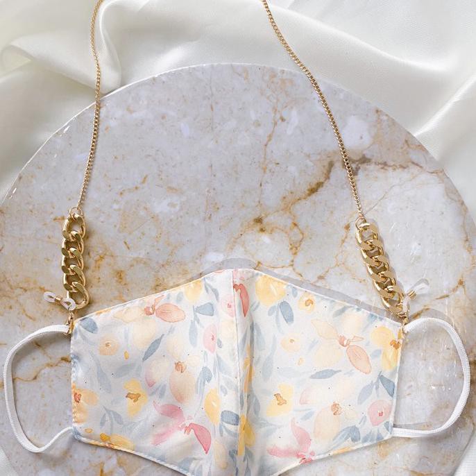 Kalung Masker Tali Gantungan Strap Mask Rantai Chain Gold Korea - Gold Chain Terpercaya