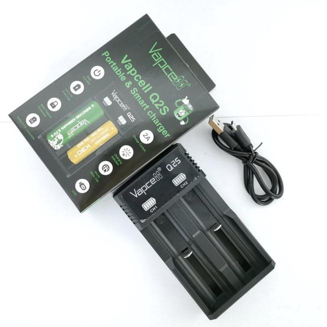 BISA COD CHARGER 18650 / 21700 Q2S  VAPCELL 2 SLOT VAPCELL 