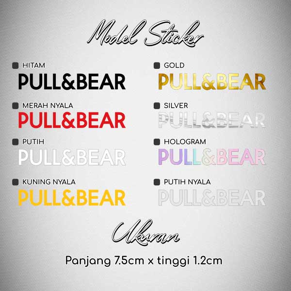 Stiker Pull &amp; Bear Visor Helm / Sticker Pull&amp;Bear / Stiker Visor Helm Rainbow Pull&amp;Bear / Sticker Pinlock Helm Pull&amp;Bear Glossy Waterproof / Sticker Hologram Pull&amp;Bear