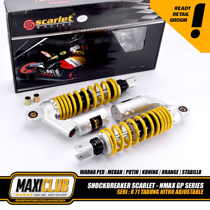 shockbreaker shock sok tabung atas gp series adjustable SCARLET nmax