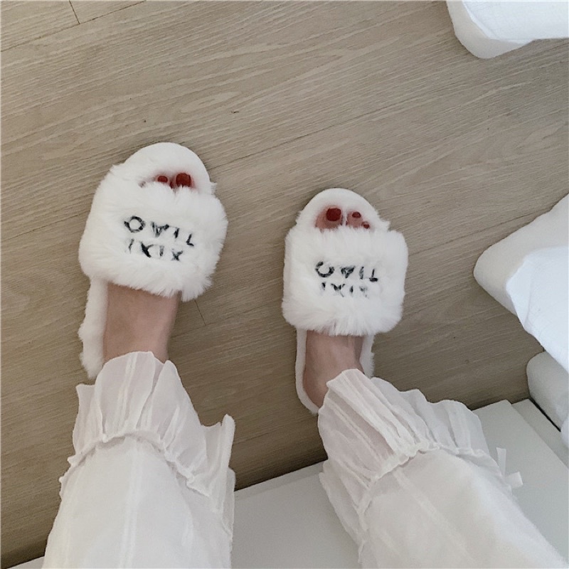 TERMURAH !! SANDAL BULU WANITA UNTUK KAMAR / SANDAL RUMAH KOKOP BULU RASFUR /  SANDAL HOTEL BULU EMPUK NYAMAN LEMBUT WARNA PUTIH / SANDAL BULU KOREA / INDOOR SLIPPERS / CUTE HOME SLIPPERS / ELEGANT / RACUN SHOPEE / SANDAL PREMIUM XIXI