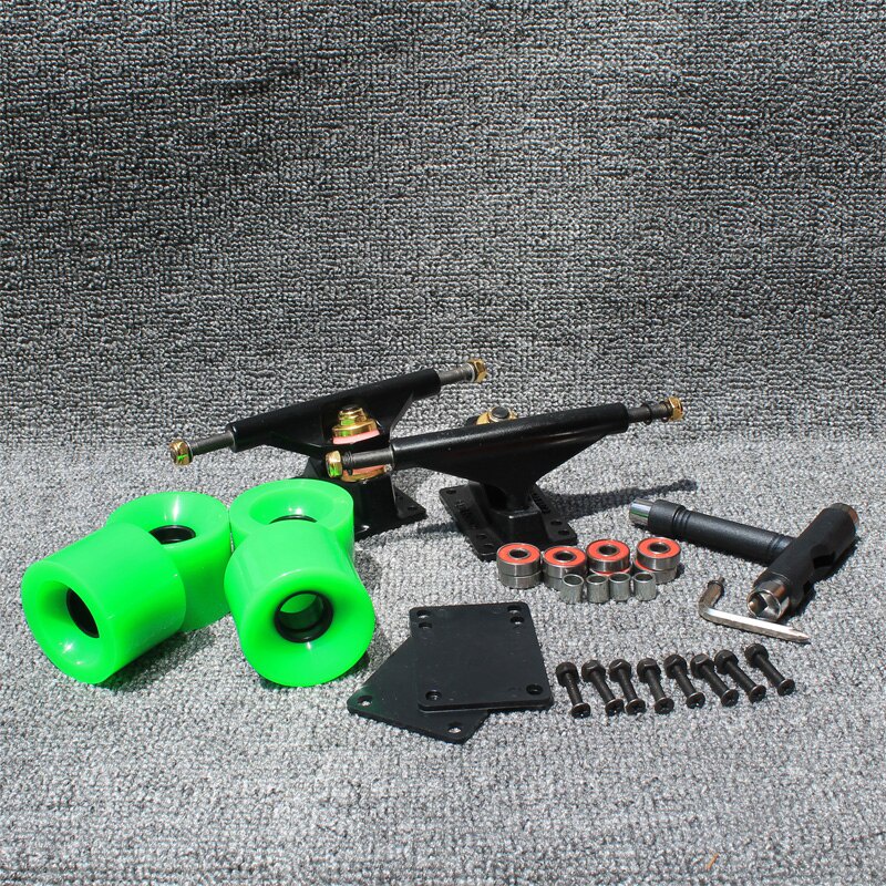 Set Aksesoris Skateboard / Truk / Fishboard Profesional Kombinasi Roda Elastisitas Tinggi