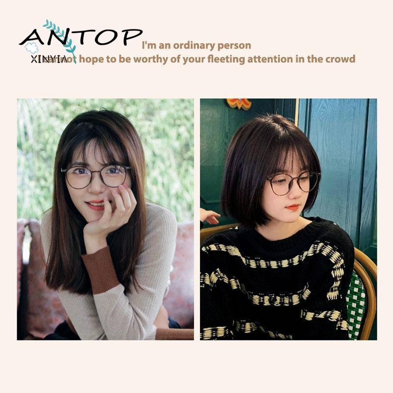 COD Kacamata Photocromic Anti Radiasi Anti Blue Ray Transition Metal Untuk Pria Dan Wanita Bentuk Bulat Retro Eyeglasses ANTOP