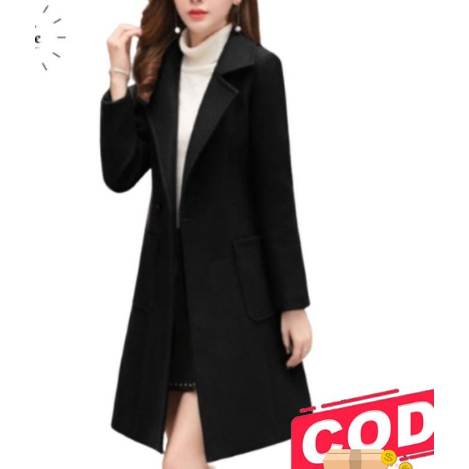 Long coat wanita / long coat blazer wanita terbaru
