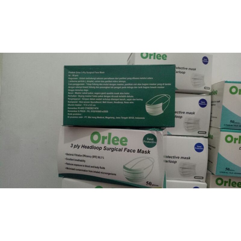 Masker Orlee Surgical Medis 3 ply