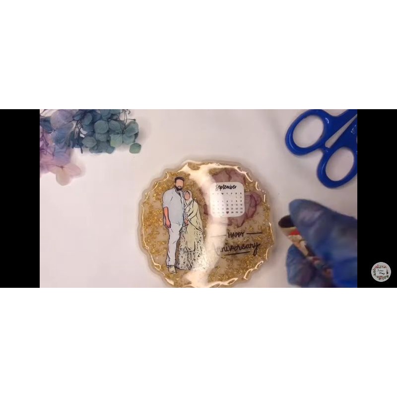 lampu resin frame