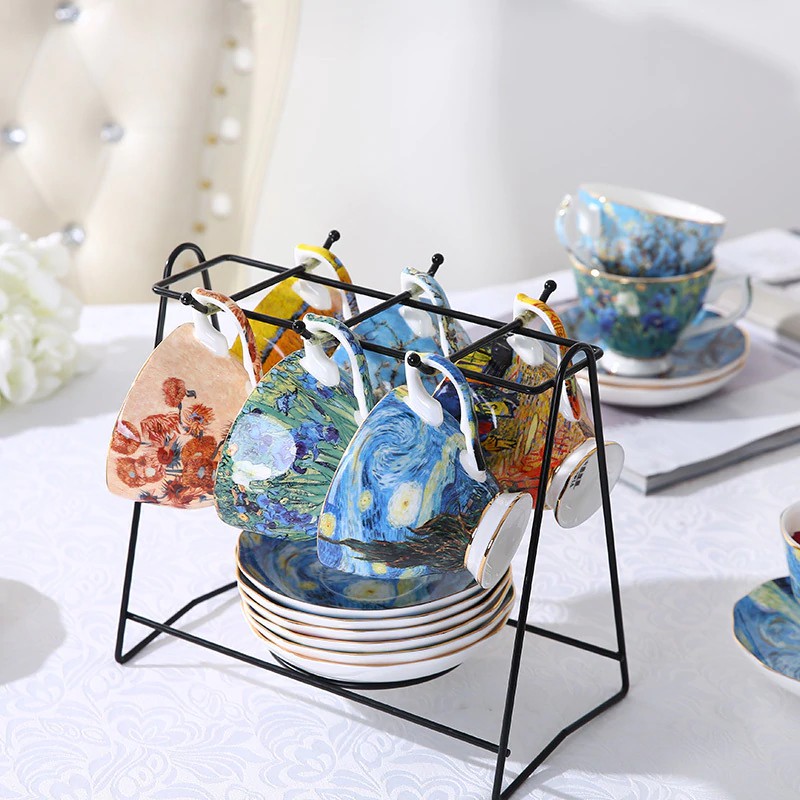 

Top Grade Bone China Coffee Tea Mug Vincent Willem Van Gogh Post Impressionism Famous Painting The