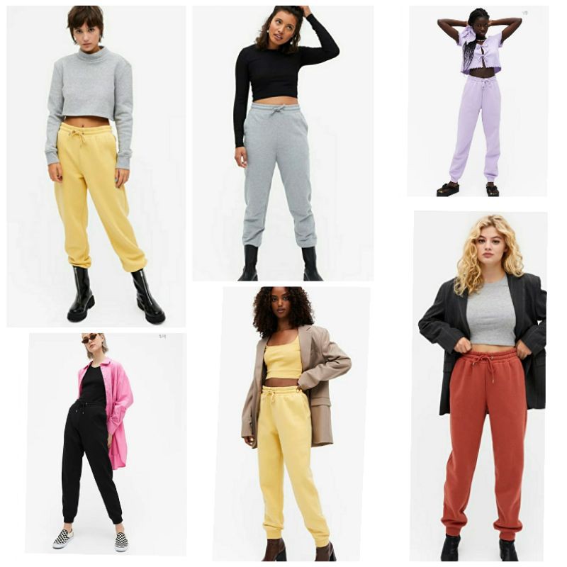Monki pocket sweatpants, celana jogger, celana olahraga unisex, celana training