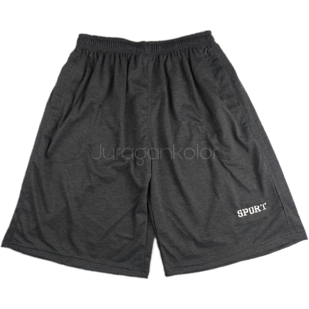 Celana Pendek Pria SUPER BIG SIZE JUMBO Kaos Polos Baby Terry Bordir -BTB.JMB