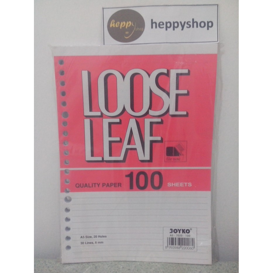 

Dijual Kertas File Loose Leaf A5 100 Diskon