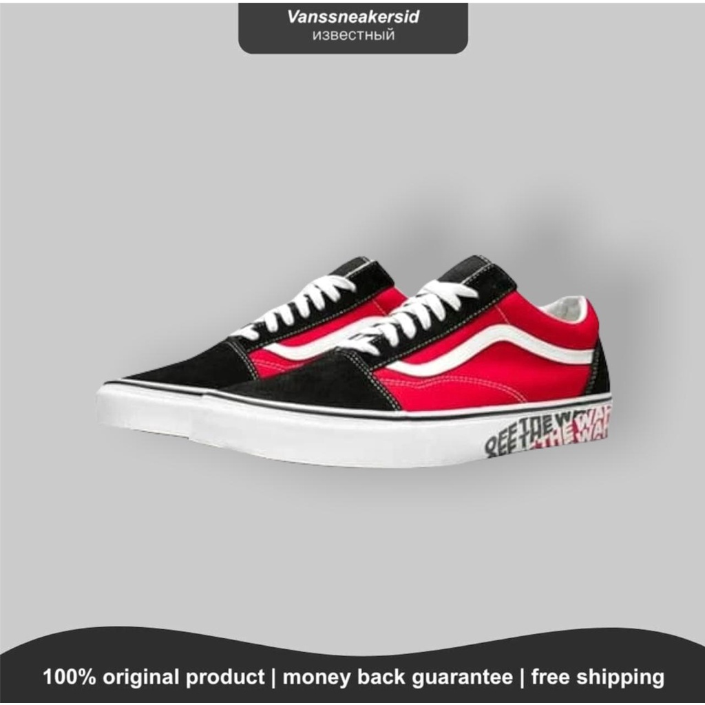 VANS OLDSKOOL CLASSIC SIDEWALL OTW RACING RED ORIGINAL