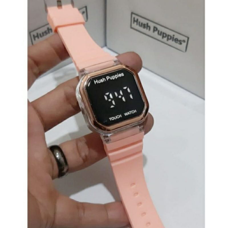 Bisa Cod ✓ Jam Tangan Wanita Jam Tangan Digital Touchscreen Jam Tangan Hushpuppies Rubber