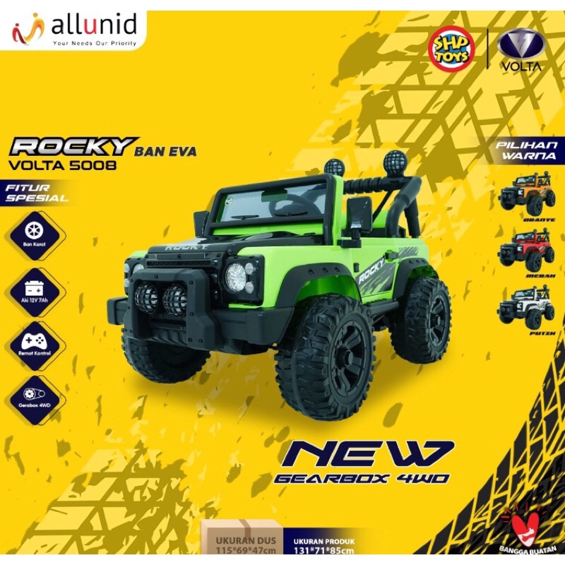 Mobil Aki anak jeep Rocky