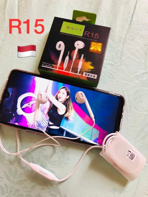 HEADSET/ HF/ HANDSFREE ORI OPPO R15