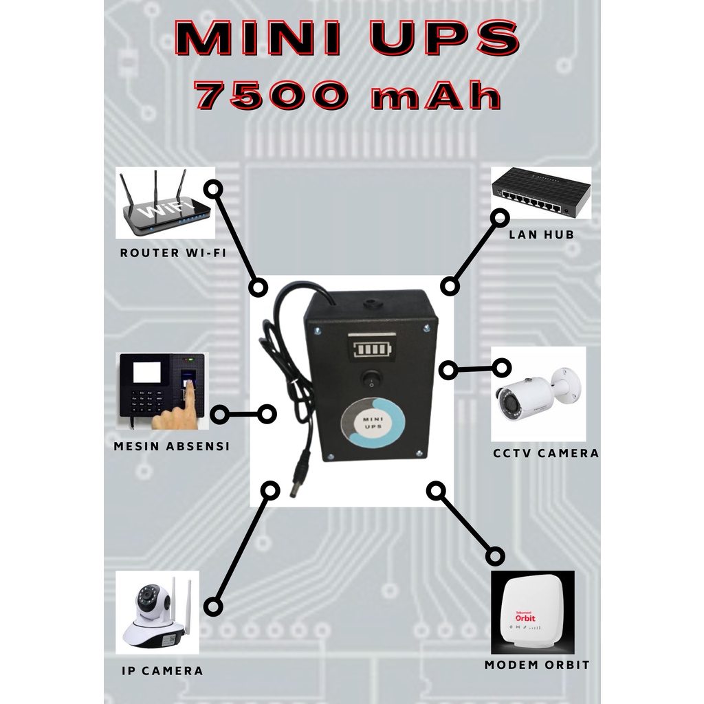 UPS Mini untuk Backup Router Modem CCTV Wifi