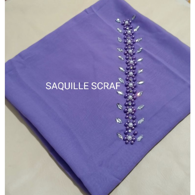 segiempat bella square payet mutiara permata/jilbab segiempat bella square bando payet/hijab bella-DARK LILAC