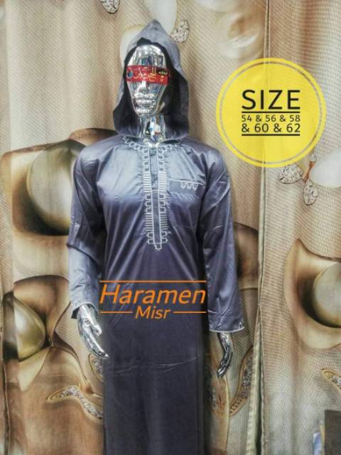 Jubah pria hoodie Daffa Al haromain mesir import premium