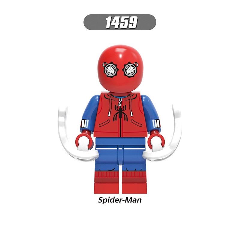 1pc Mainan Balok Bangunan Super Hero Spiderman Bahan ABS Untuk Edukasi Anak