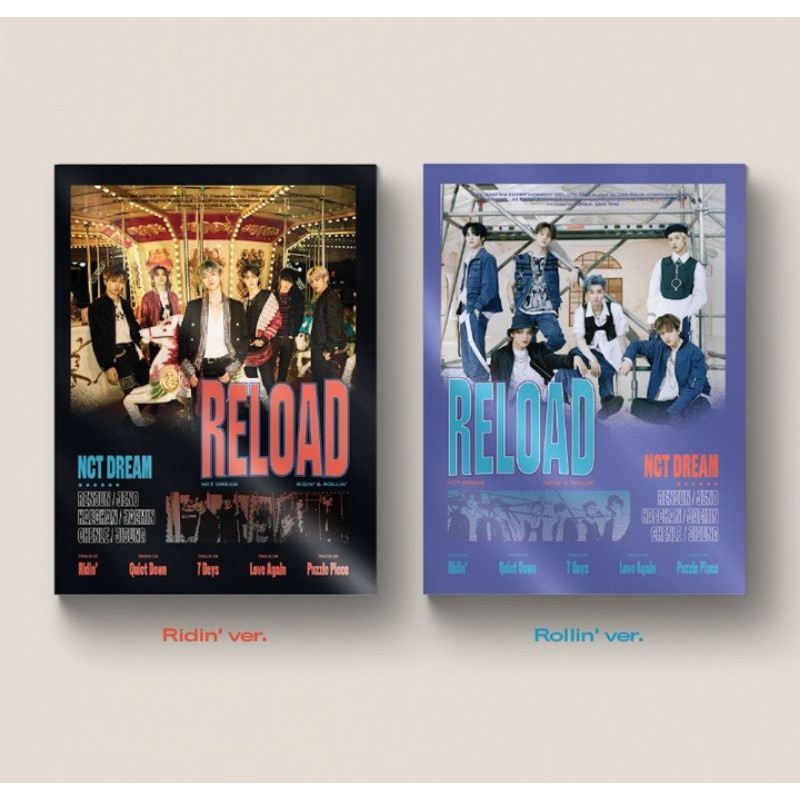 READY STOCK ALBUM NCT DREAM RELOAD RIDIN' Ver ROLLIN' Ver SEALED