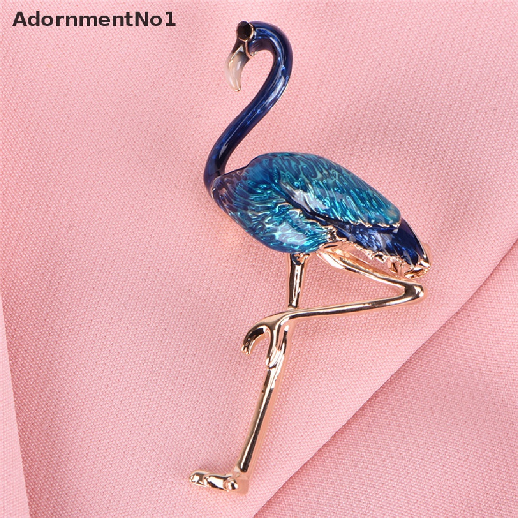 (AdornmentNo1) Bros Pin Enamel Bentuk Flamingo Untuk Wanita