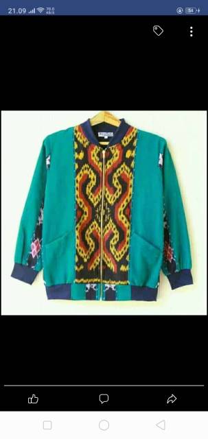 Jaket tenun motif asmat original premium