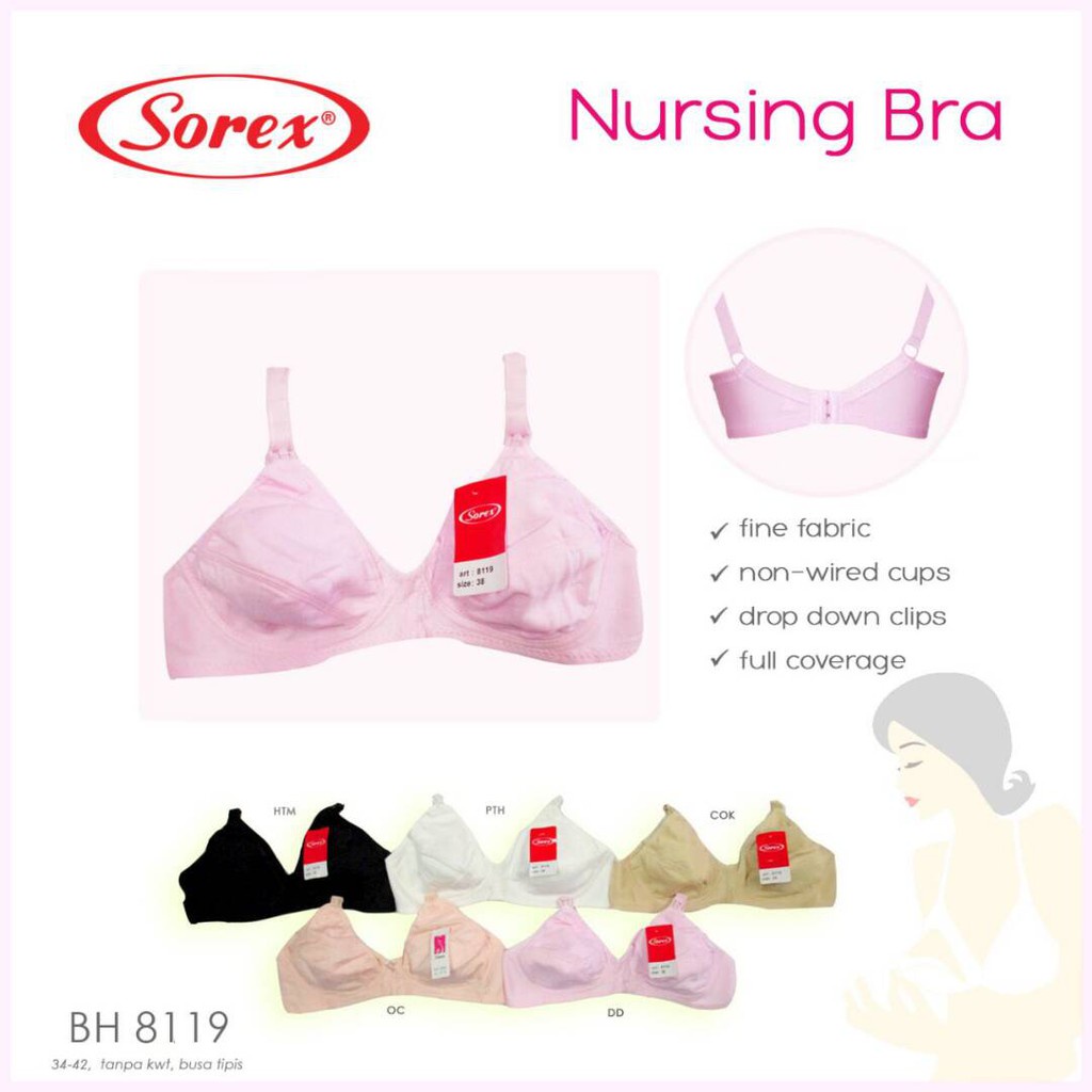 SOREX NURSING BRA TANPA KAWAT TANPA BUSA KAIT 2 / 8119