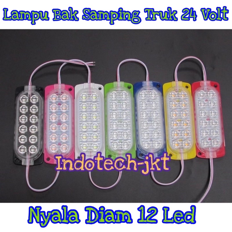 Lampu Led Kolong Bak Truk Bis 24 Volt 12 Led NYALA DIAM