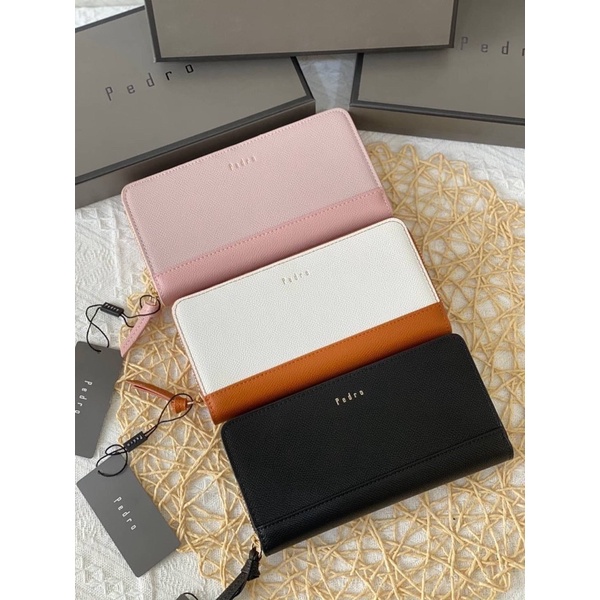 Dompet Panjang Kulit Wanita PDR Leather Wallet Premium Import Hitam Black Pink Coklat Brown Nude Kha