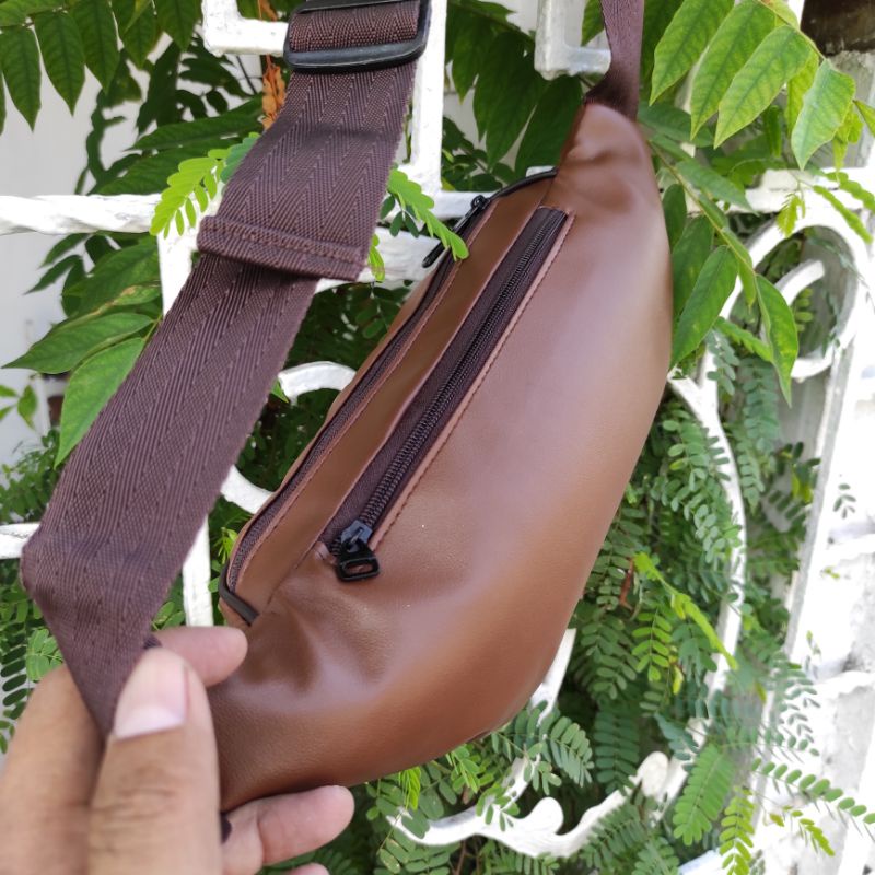 Tas Selempang Spesial Edition ORIGINAL DM3 Tas Selempang Pria Kulit PU Waist Bag Pria Water Proff