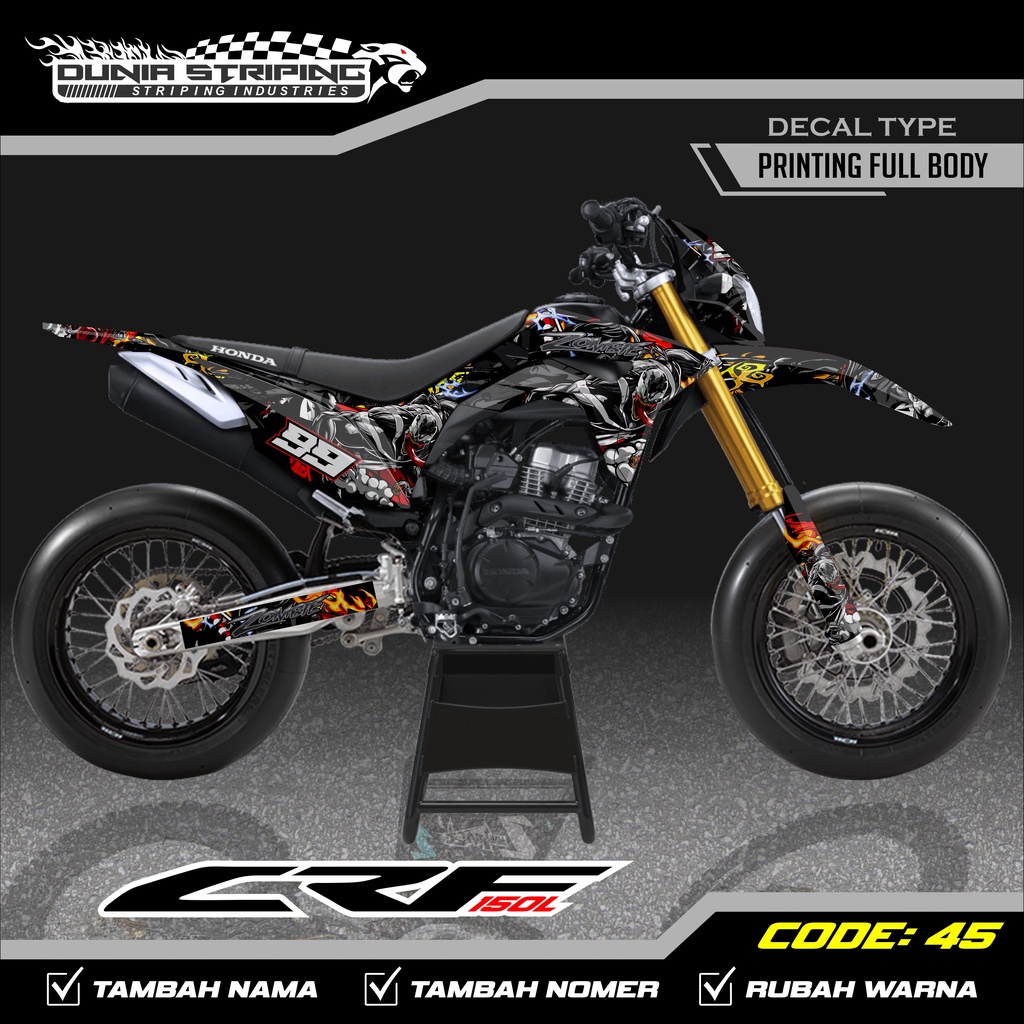 Decal CRF 150L Livery Venom Full Body