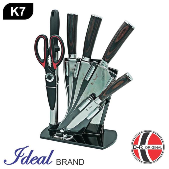

PROMO IDEAL K7 Pisau Set Stainless Premium 7 Pcs MURAH