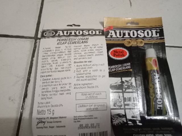 Autosol Metal Polish 15Gr pembersih pengkilap besi Logam Serbaguna