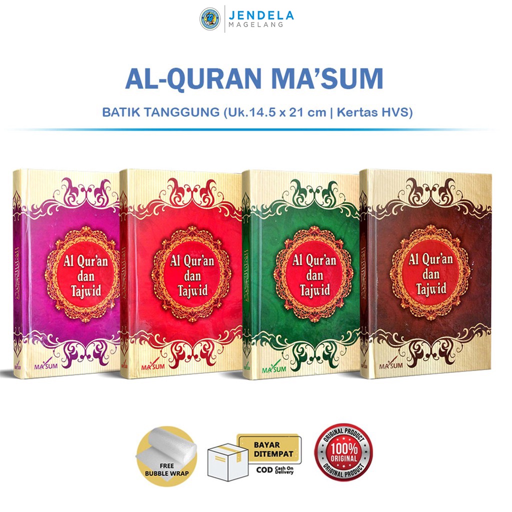 Tanggung Alquran A5 MaSum Batik Al Quran Maksum Bombay HVS Non Terjemah