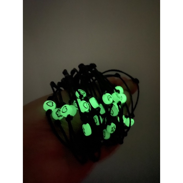 gelang glow in the dark - gelang inisial couple - gelang persahabatan