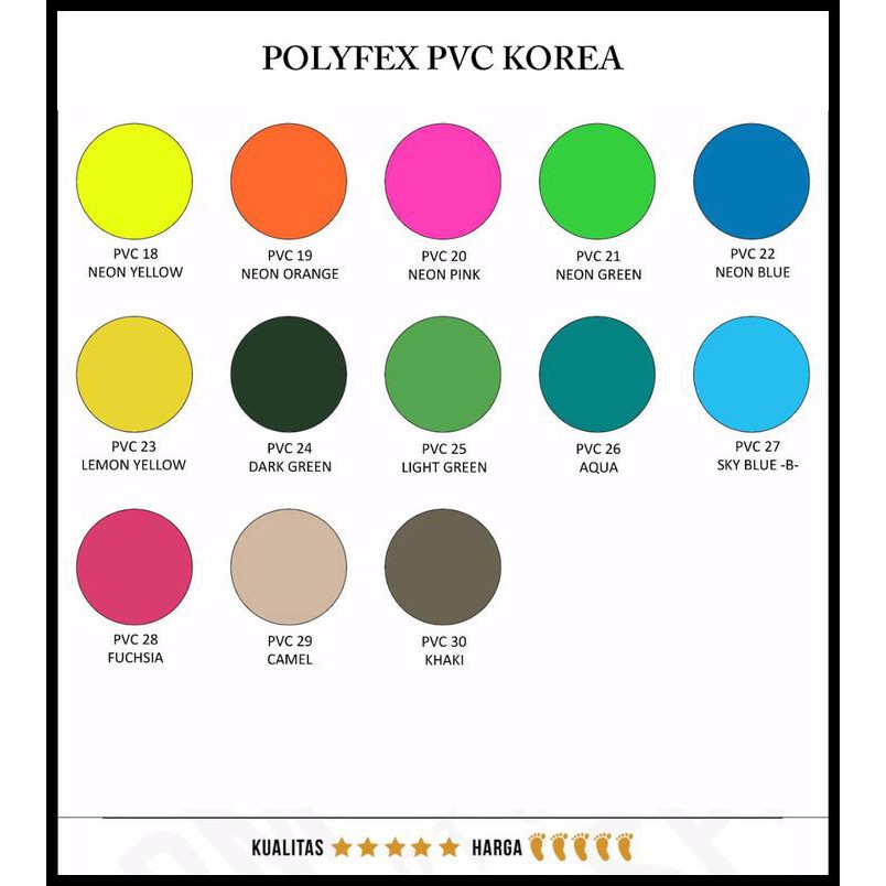 

Polyflex Korea PvC Neon Colour TERBATAS