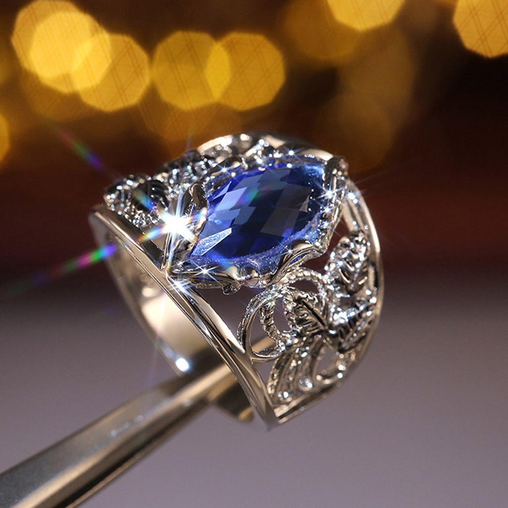 Hu Hu Hu Hu Hu Alat Bantu Pasang Kacamata♡ Cincin Bentuk Cabang Bunga Bahan Alloy Gaya Retro Untuk Wanita