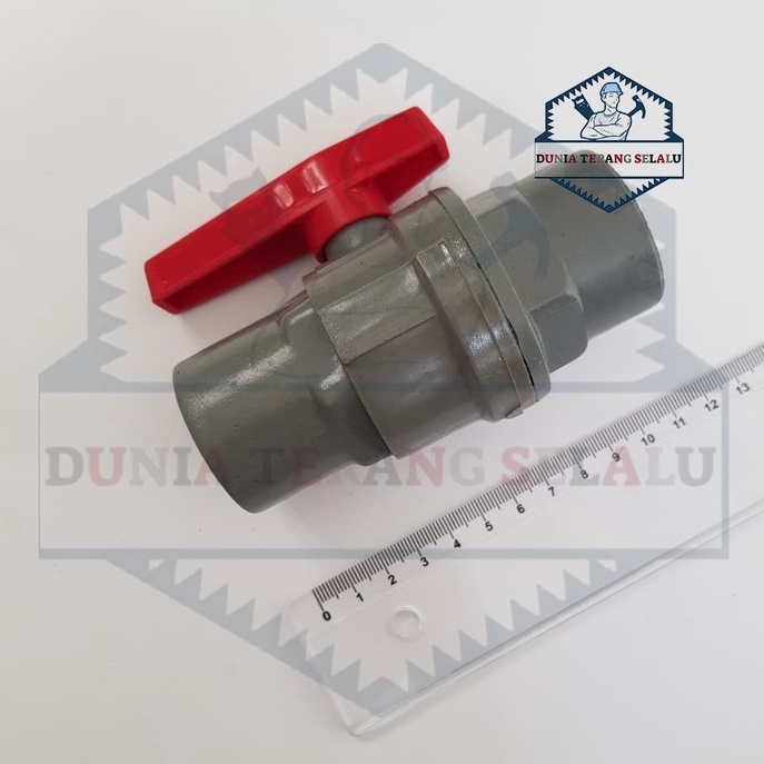 Ball Valve Pvc MDN 1&quot; gagang panjang polos - Bal Valf Plastik 1 in - Stop Kran Bola MDN 5003 1 inci - Pvc Ball Valve MDN