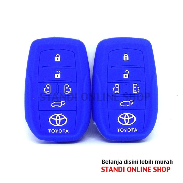 Kondom Kunci Silikon Remote Toyota All New Alphard Vellfire Biru
