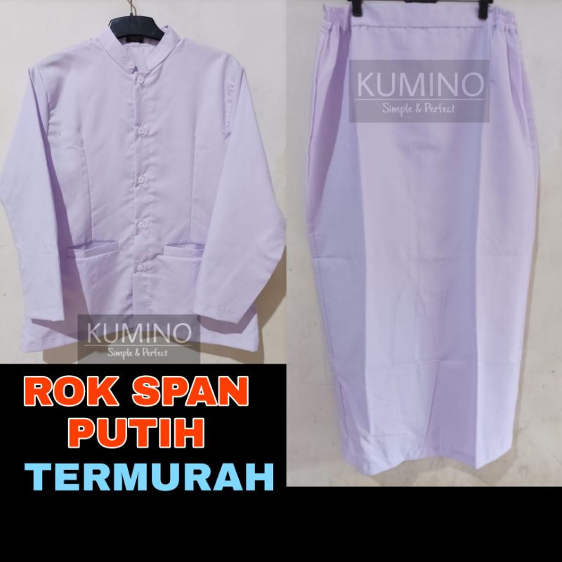 Rok Span Putih / Setelan Rok Span Putih