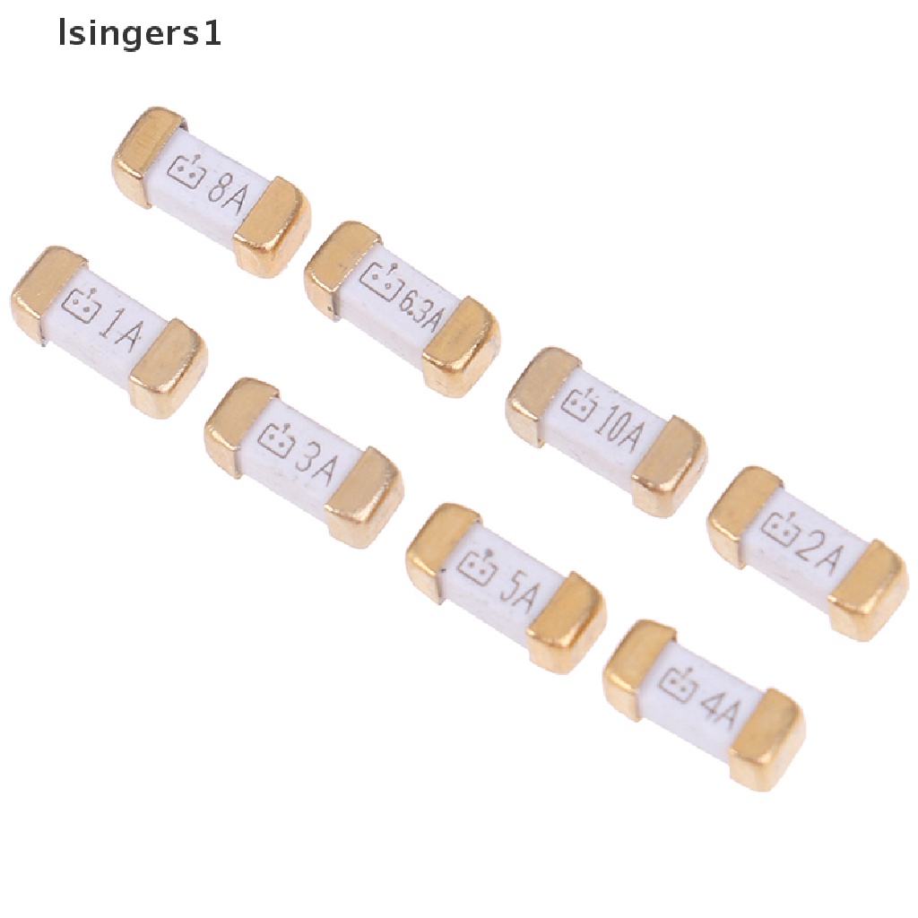 (lsingers1) 10pcs Sekring Listrik 1a Ke 10A 125v 0451 SMD Warna Emas