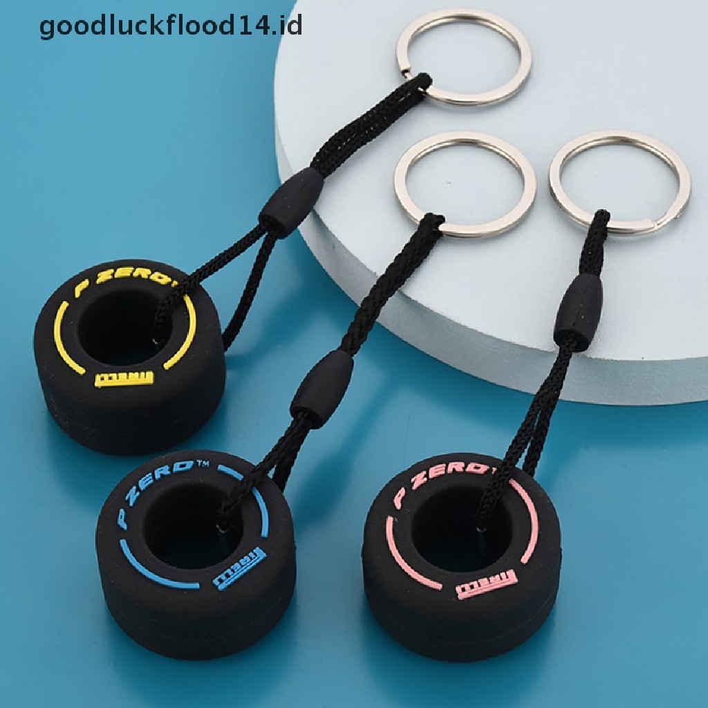 [OOID] F1 Racing Souvenirs Car Tire Keychain Gift Mini Car Keychains Unisex Key-Ring ID